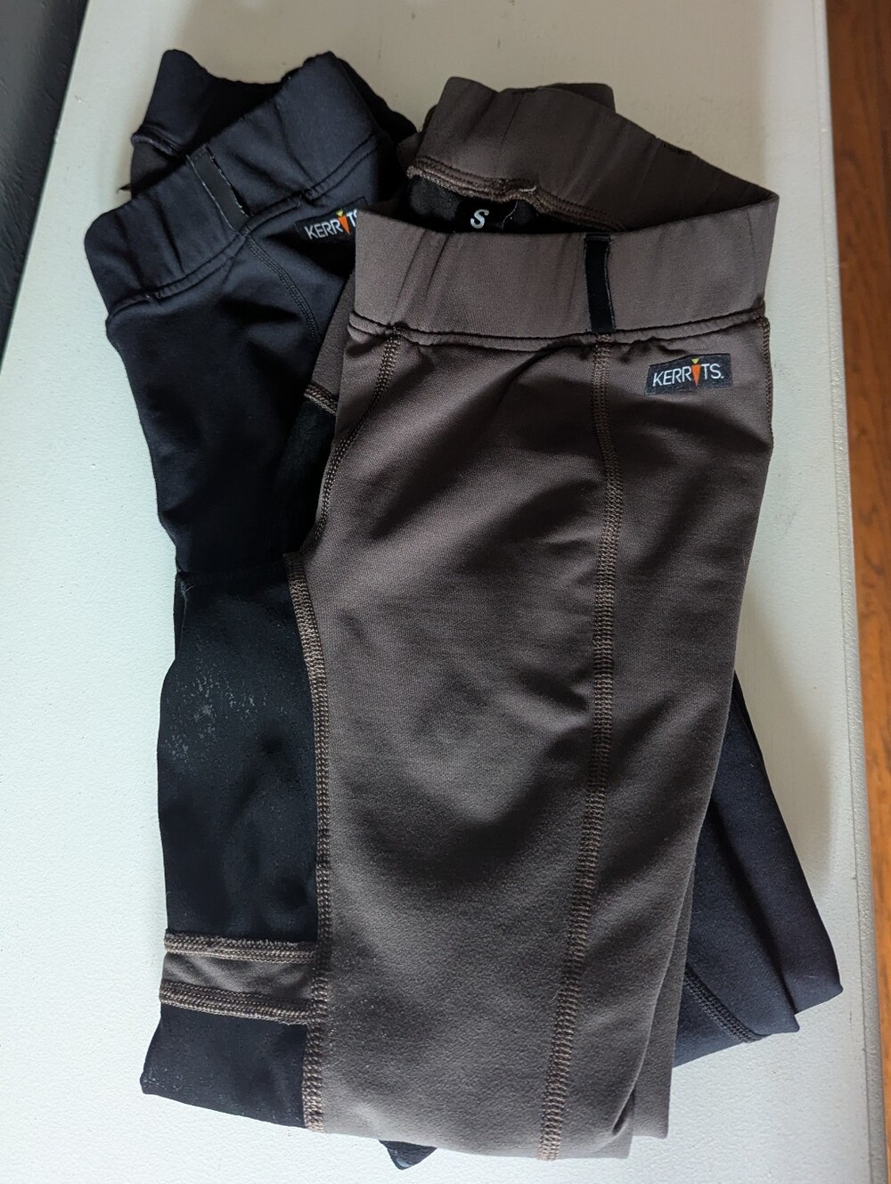 Fullseat Kerrits Pull On Breeches in Black and Brown - Women's Small